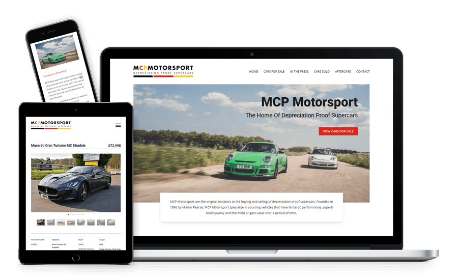 MCP Motorsport Website Design